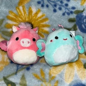 Two 2in Squishmellow collectibles